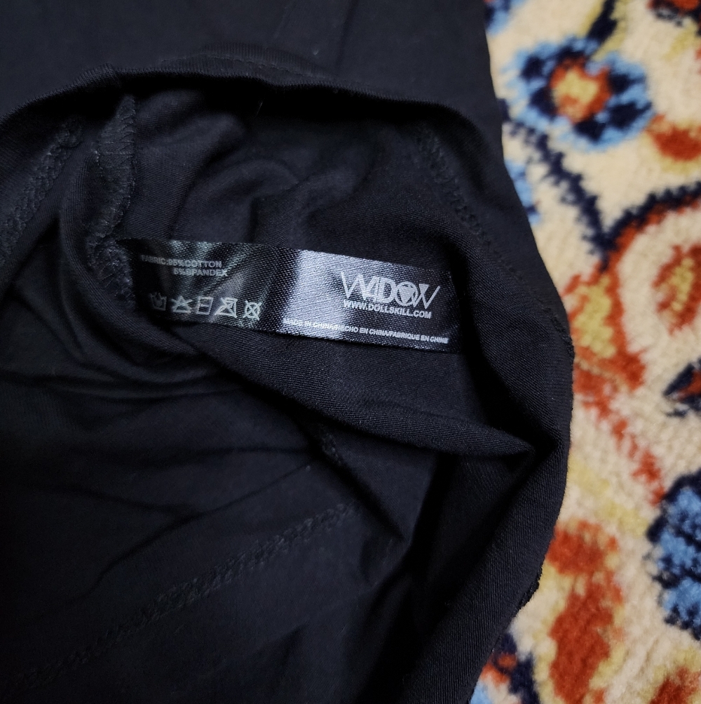 Widow Lord Have Mercy Black Mock Neck Top - Picture 6 of 7